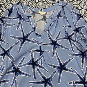 Three quarter length sleeve blouse